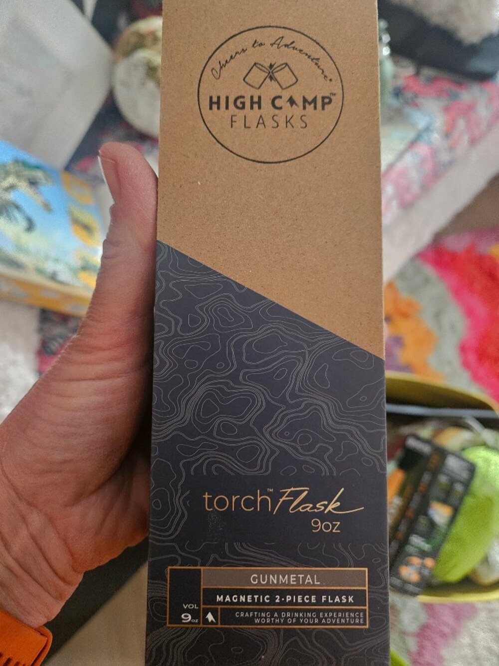 NIB High Camp Flasks Torch Flask 9 ounces, Gunmetal